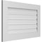 Ekena Millwork Vertical Surface Mount PVC Gable Vent: Functional, w/ 3-1/2"W x 1"P Standard Frame, 34"W x 22"H GVPVE34X2201SF - alternate 3